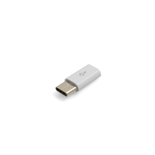 SYSTEM-S USB 3.1 Type C karlkyns í Micro USB 2.0 kvenkyns millistykki, hvítt