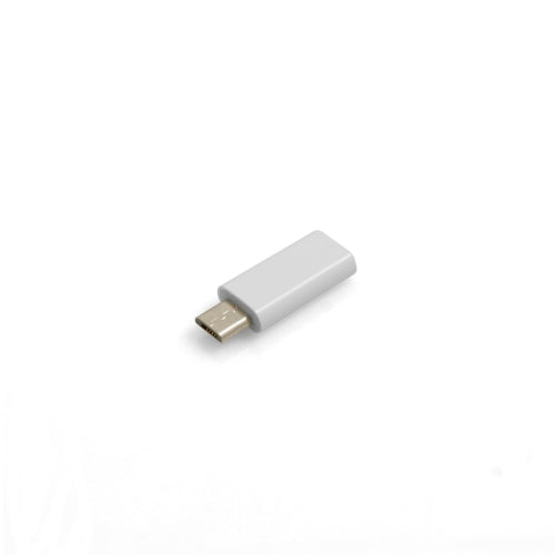 SYSTEM-S Micro USB karlkyns í USB Type C millistykki, hvítt