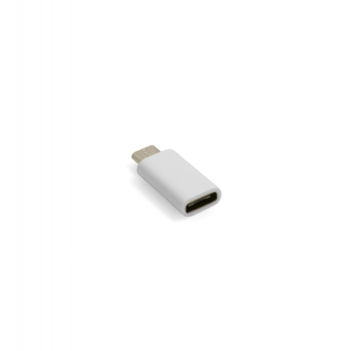 SYSTEM-S Micro USB karlkyns í USB Type C millistykki, hvítt