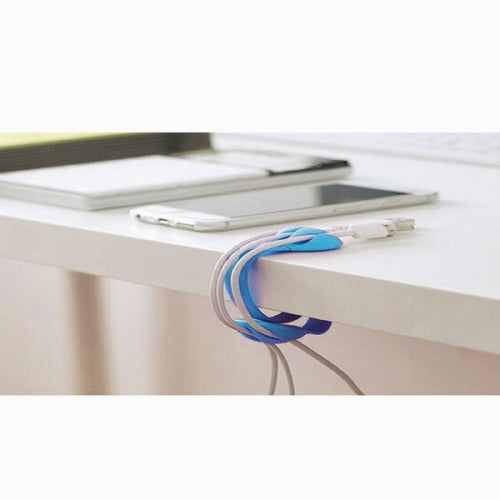 SYSTEM-S Cable Manager Cable Clip Organizer Desk Cable Clip Cable Fastener Cable Guide for Desk in BLUE