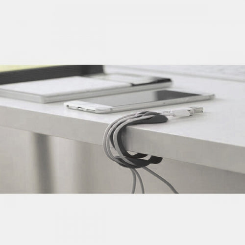 SYSTEM-S Cable Manager Cable Clip Organizer Desk Cable Clip Cable Fastener Cable Guide for Desk in Black