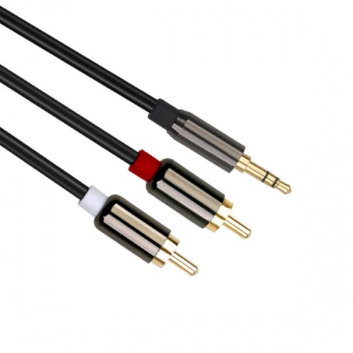 SYSTEM-S RCA cinch-tengi (karlkyns) í 3,5 mm teng AUX (karlkyns) stereó hljóðsnúra cinch hljóðsnúra 10m