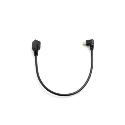 SYSTEM-S Mini USB snúra vinklaður tengi vinstra megin við Mini USB tengil 25 cm