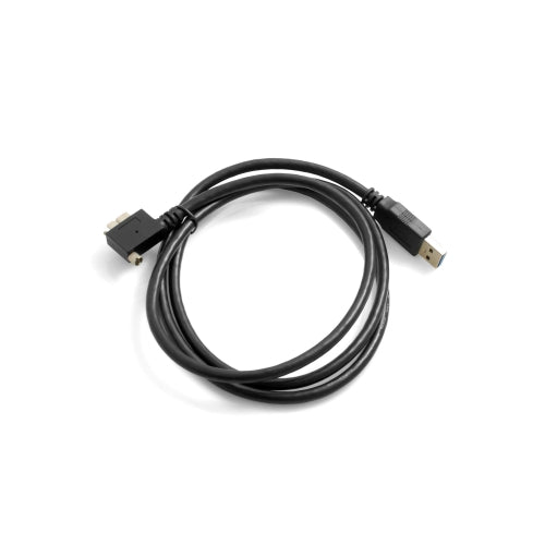 SYSTEM-S USB 3.0 A (karlkyns) í Micro USB 3.0 (karlkyns) snúra Vinstrihorns 90 gráðu horn 120 cm hraðvirk gagnasnúra Hleðslusnúra með lásskrúfu