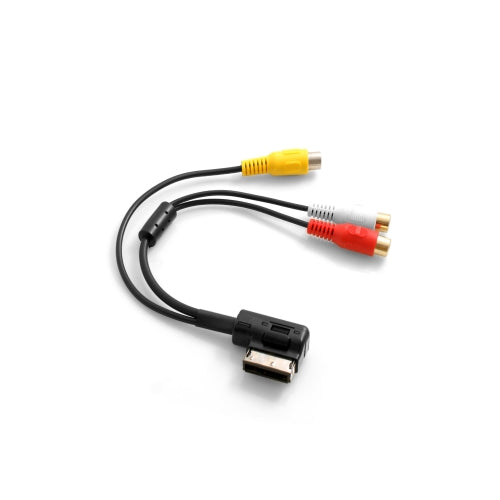 SYSTEM-S Media In AMI MDI í 3x RCA hljóð- og myndsnúra með DVD myndbands- og hljóðinntakssnúra fyrir Audi fyrir VW