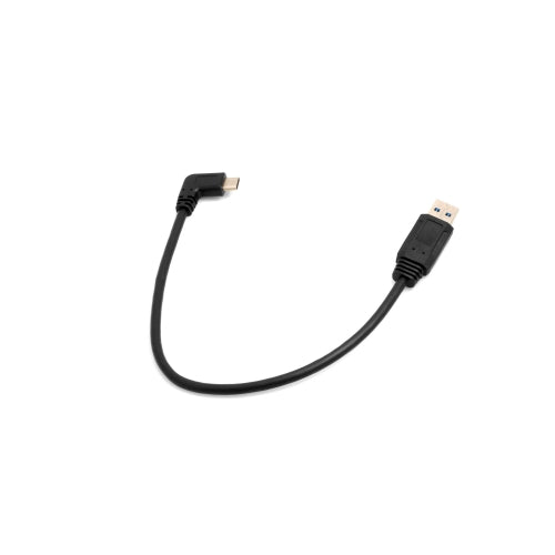 SYSTEM-S USB 3.1 Type C tengi með 90° horni á USB A 3.0 tengisnúra, 30 cm