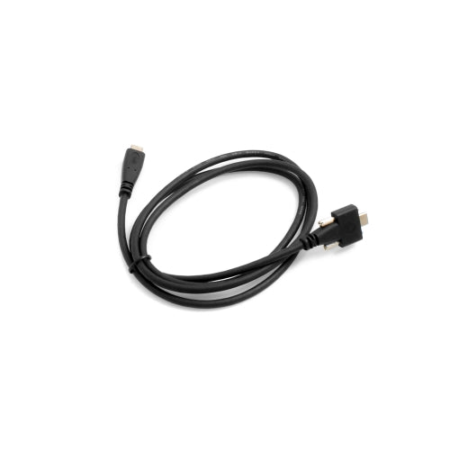 System-S USB Typ C (Male) auf USB Typ C (Male) Datenkabel Ladekabel mit Feststellschraube