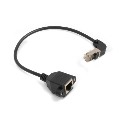 System-S Ethernet netsnúra RJ45 niðurhallaður í RJ45 tengi fyrir spjaldfestingu 8p8c FTP STP UTP Cat 5e 29cm
