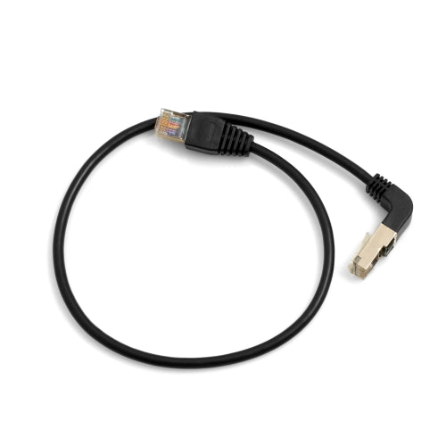 SYSTEM-S Ethernet netsnúra RJ45 í RJ45 upprétt horn 8P8C FTP STP UTP Cat 5e 45cm