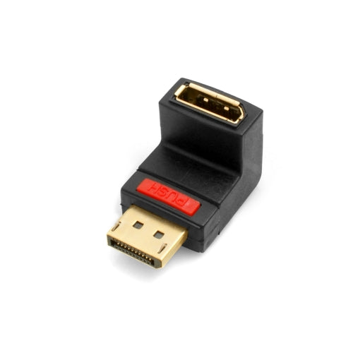 SYSTEM-S DisplayPort (karlkyns) í DisplayPort (kvenkyns) millistykki með uppáviðshorni