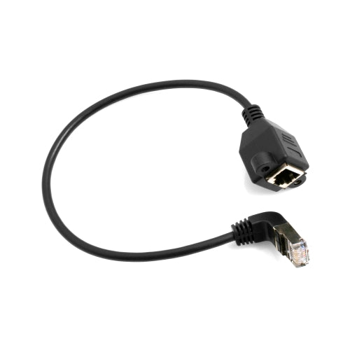 SYSTEM-S Ethernet netsnúra RJ45 upprétt í RJ45 tengi fyrir spjaldfestingu 8P8C FTP STP UTP Cat 5e 29cm