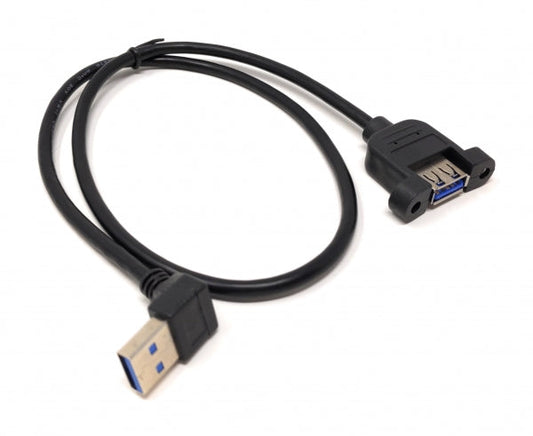 System-S USB Type A 3.0 snúra fyrir niðurhallað USB Type A 3.0 snúru, 60 cm