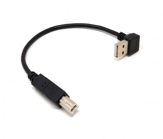 System-S USB Type A snúra með uppáhallri stefnu í USB Type B snúru, 20 cm
