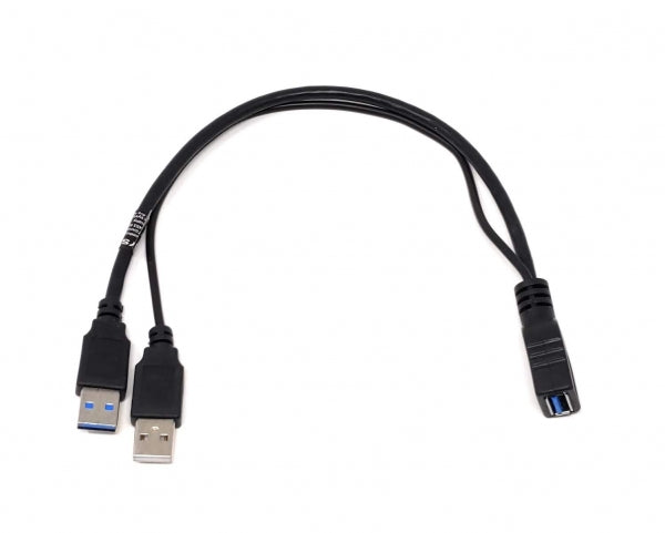 System-S Y snúra USB Type A 3.0 kvenkyns í 1 x USB Type A 3.0 og 1 x USB A Type 2.0