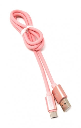 SYSTEM-S USB cable Type 3.1 Type C to Type A 90 cm pink High-Speed Quick Charge 6.5A (Max)