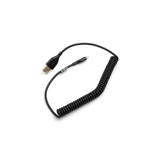 SYSTEM-S Micro USB spíral snúra 50-100 cm