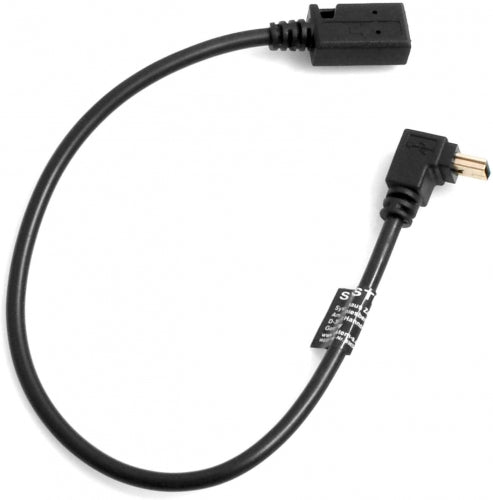 System-S Mini USB snúra í Mini USB snúru, niður á við, 27 cm halla