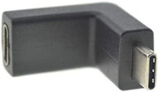 System-S USB Type C karlkyns í C kvenkyns millistykki, hornrétt