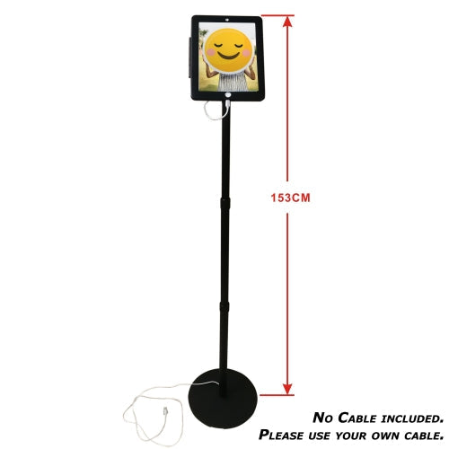 SYSTEM-S Lockable Floor Stand Tablet Holder for iPad Pro 12.9 inch (2018 2020 2021)