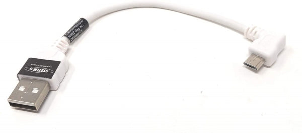 System-S USB A karlkyns í USB 2.0 Micro B karlkyns 10 cm vinstra megin