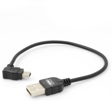 Mini USB snúra 90° vinstri horn 20 cm