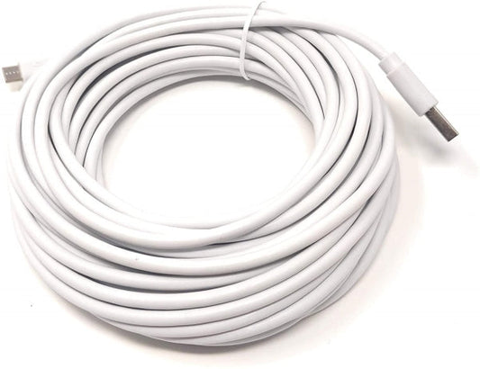 SYSTEM-S USB 2.0 snúra 13 m Micro B tengi í Type A tengi í hvítu