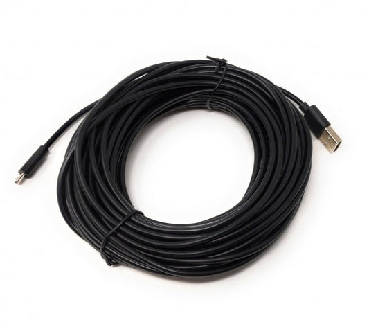 SYSTEM-S USB 2.0 Kabel 13 m Micro B Stecker zu Typ A Stecker in Schwarz