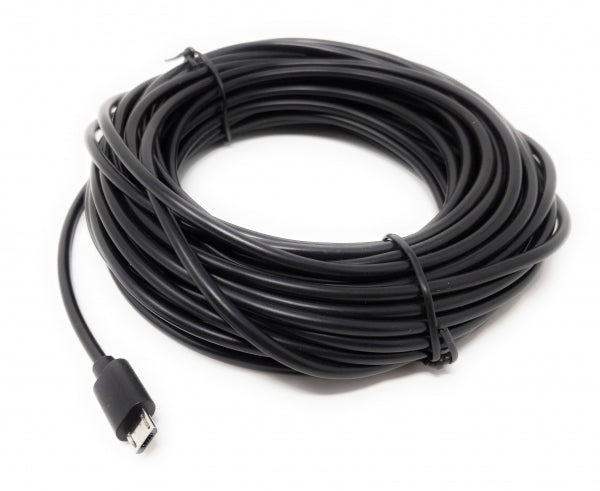 SYSTEM-S USB 2.0 Kabel 13 m Micro B Stecker zu Typ A Stecker in Schwarz