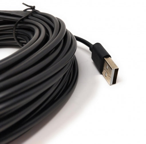 SYSTEM-S USB 2.0 Kabel 13 m Micro B Stecker zu Typ A Stecker in Schwarz