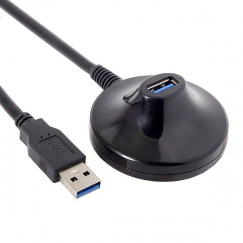 System-S USB snúra af gerðinni A 3.0 (karlkyns) í USB af gerðinni A 3.0 (kvenkyns) framlengingarsnúra fyrir skrifborð, 70 cm