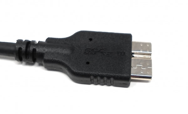 SYSTEM-S USB 3.1 snúra 17 cm Type C tengi í 3.0 Micro B tengi í svörtu