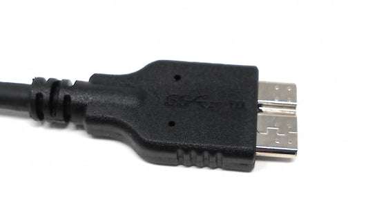 SYSTEM-S USB 3.1 snúra 17 cm Type C tengi í 3.0 Micro B tengi í svörtu
