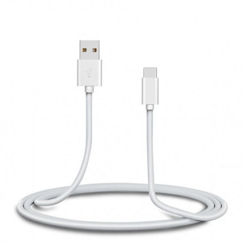 SYSTEM-S USB 3.1 snúra 3 m Type C karlkyns í 2.0 Type A karlkyns snúra í hvítu