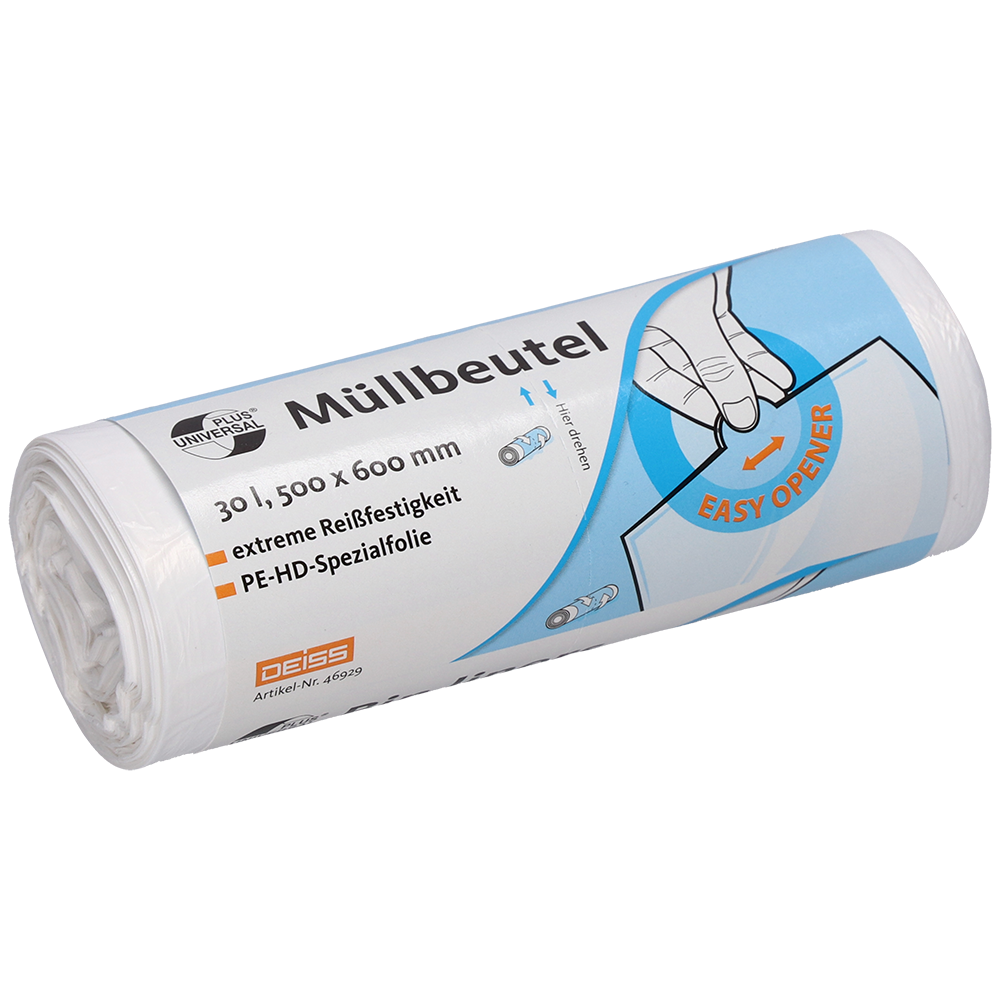 DEISS Müllbeutel 500x600 mm aus HDPE 30 Liter