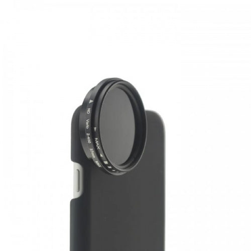 SYSTEM-S ND sía 37 mm sett með hlutlausri þéttleikasíu, gráum sía með hulstri fyrir iPhone 7 Plus og 8 Plus
