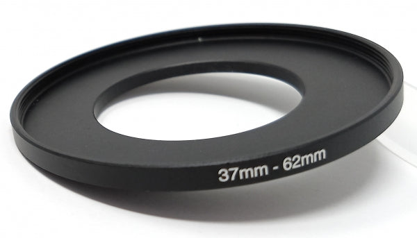 SYSTEM-S linsu millistykki 37 mm skrúfgangur í 62 mm uppstigshring í svörtu fyrir síur