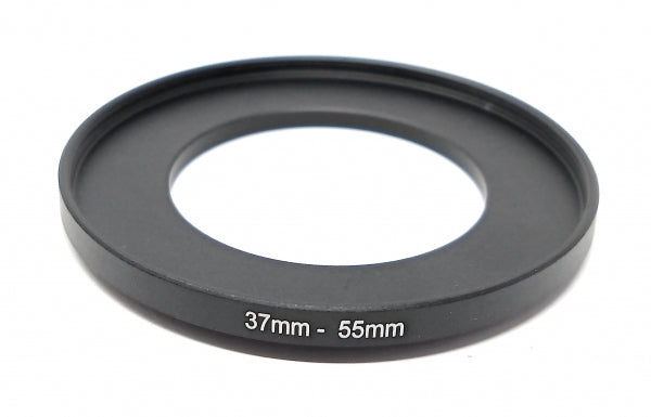 SYSTEM-S linsu millistykki 37 mm skrúfgangur í 55 mm uppstigshring í svörtu fyrir síur
