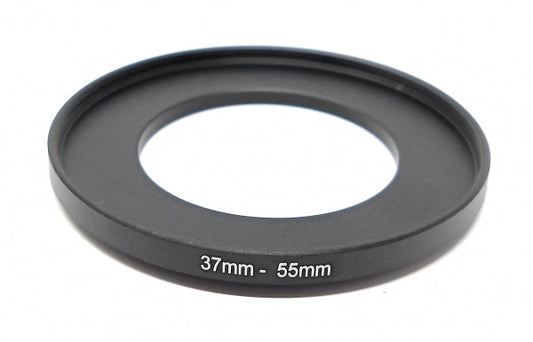 SYSTEM-S linsu millistykki 37 mm skrúfgangur í 55 mm uppstigshring í svörtu fyrir síur