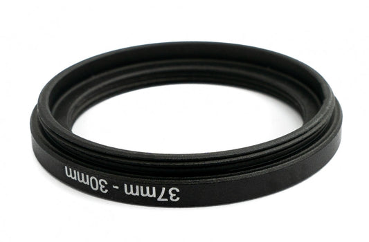 SYSTEM-S lens adapter 37 mm thread to 30 mm step down ring in black for filters
