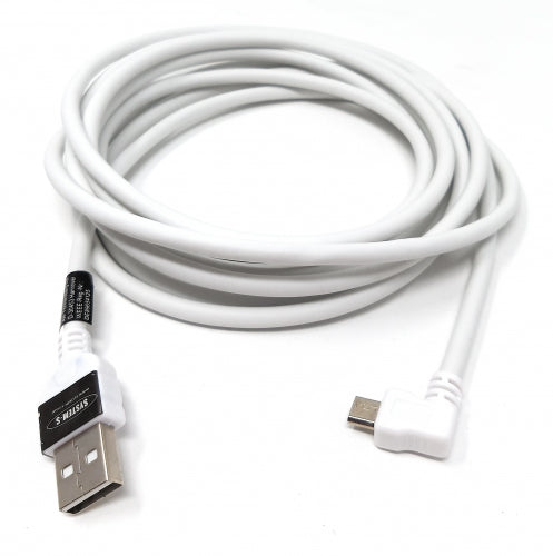 SYSTEM-S Micro USB cable 300 cm angled left