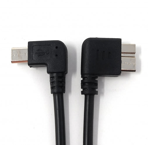 SYSTEM-S USB 3.0 snúra 20 cm Micro B tengi í 2.0 Micro B tengi hornrétt