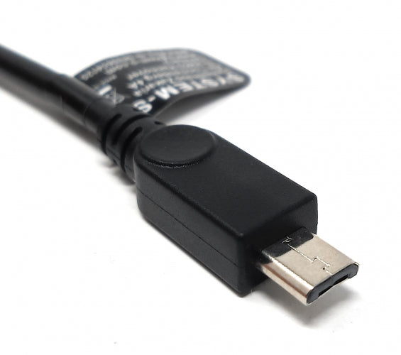 SYSTEM-S USB 2.0 snúra 95 cm Micro B tengi í Type B tengi í svörtu