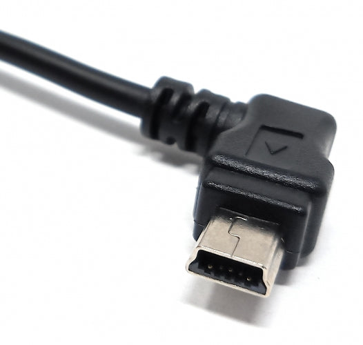 SYSTEM-S Mini USB rechts gewinkelt auf USB Typ A Kabel 100cm