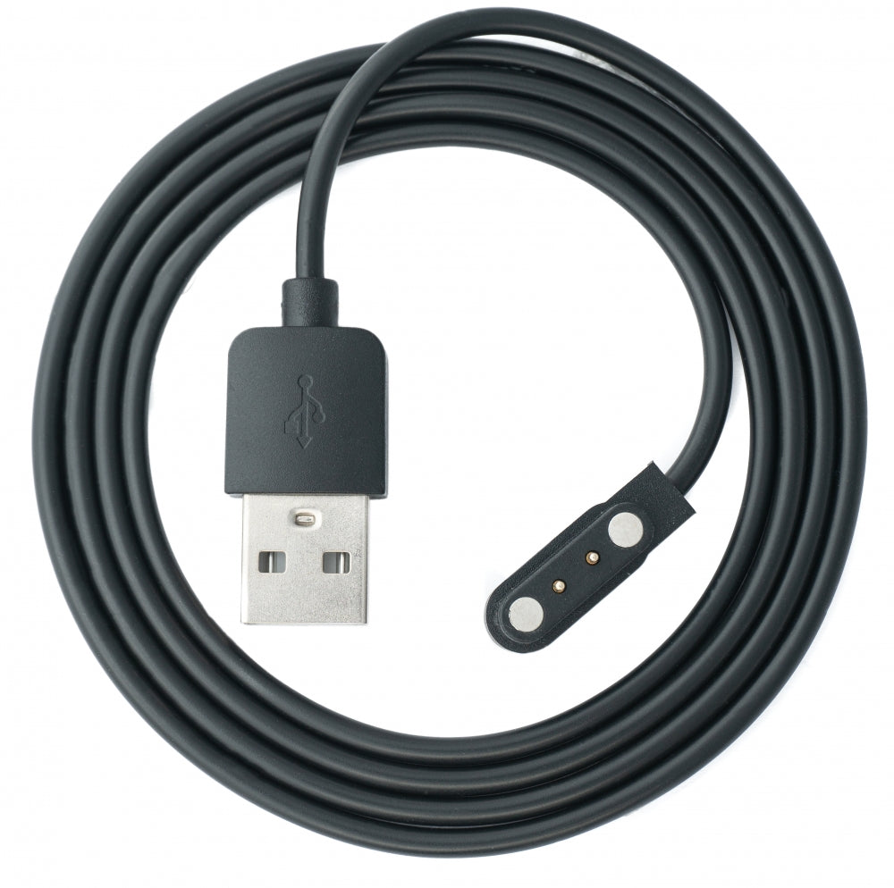 SYSTEM-S USB 2.0 snúra í svörtu hleðslusnúru fyrir Xiaomi IMILAB KW66 snjallúr