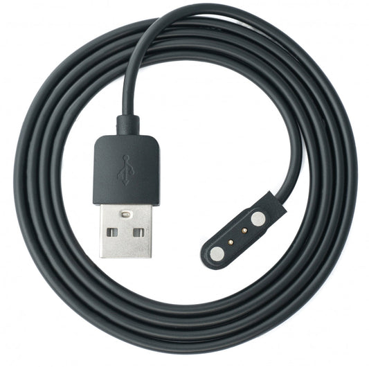 SYSTEM-S USB 2.0 snúra í svörtu hleðslusnúru fyrir Xiaomi IMILAB KW66 snjallúr