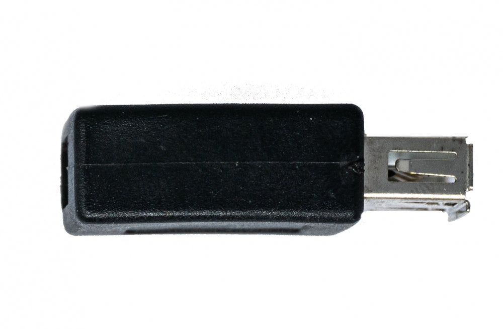 SYSTEM-S USB 2.0 millistykki af gerðinni A kvenkyns í mini B kvenkyns snúra í svörtu