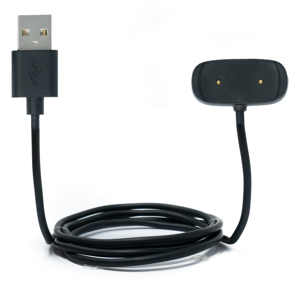 SYSTEM-S USB 2.0 snúra í svörtu hleðslusnúra fyrir Xiaomi Amazfit GTR 2 GTS 2 Pop og Zepp E