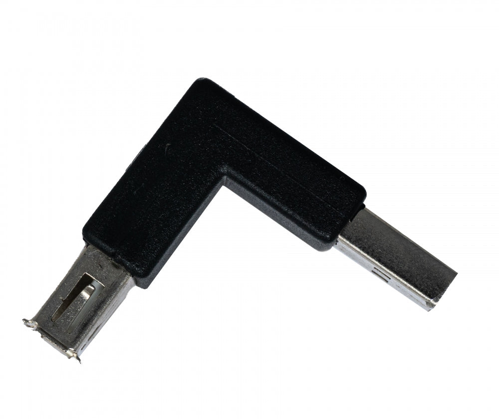 System-S USB 2.0 millistykki af gerð A karlkyns í kvenkyns hornsnúra í svörtu