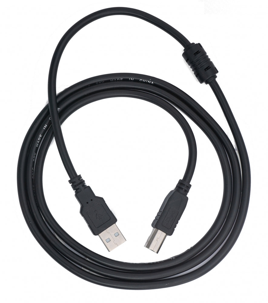 SYSTEM-S USB 2.0 snúra 150 cm hleðslusnúra af gerð B tengi í gerð A tengi í svörtu