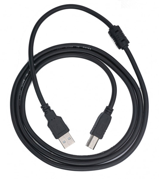 SYSTEM-S USB 2.0 snúra 150 cm hleðslusnúra af gerð B tengi í gerð A tengi í svörtu